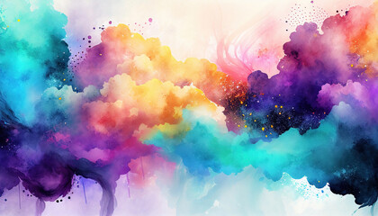 An abstract and colorful watercolor background, showcasing unique patterns and vibrant hues, perfect for artistic projects and designs