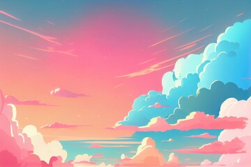 Wall Mural - Pastel color of sky background. Illustration graphic design. Generative AI