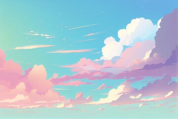 Wall Mural - Pastel color of sky background. Illustration graphic design. Generative AI