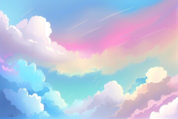 Wall Mural - Pastel color of sky background. Illustration graphic design. Generative AI