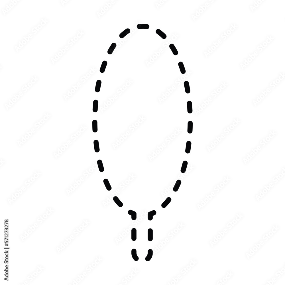 Tracing lines dotted tree outline shape for preschool and kindergarten ...