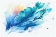 fond texturé de peinture aquarelle en tâches de couleur bleue et traces de pinceau