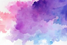 Fond Texturé De Peinture Aquarelle En Tâches De Couleur Violet Et Mauve 