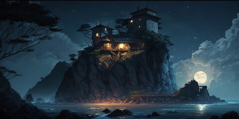 Wall Mural - castle in the night