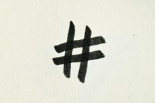 # - Hashtag - Stichwort - Keyword ~ Zeichen Symbol Icon - Handgemalt