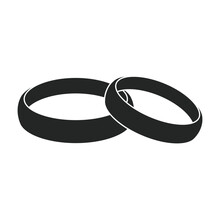 Wedding Ring Vector Icon.Black Vector Icon Isolated On White Background Wedding Ring .