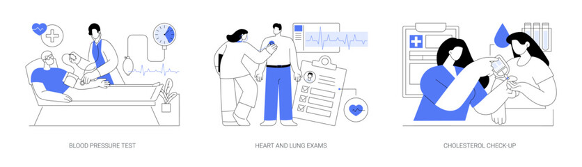 Poster - Medical check-up abstract concept vector illustrations.