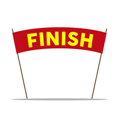 finish line banner flat vector illustration clipart isolated on white background