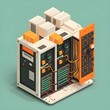 © Anson - Data Server Farm Isometric Design Illustration