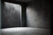 empty grey room with smoke 