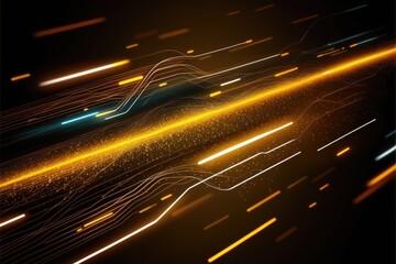 Wall Mural - Data connection speed lines technology abstract generative ai background