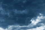 Fototapeta Niebo - Dark storm clouds before rain.