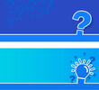 © kornetka - light bulb and Question mark on blue background. Creative thinking ideas
