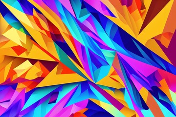 Canvas Print - Abstract Rainbow Background, Generative AI Illustration