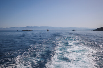 Sticker - Sea view with Agios Georgios Island next to Akamas Peninsula in Cyprus island country