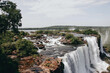 Cataratas do Iguaçu e Rio Paraguai com cânions e cachoeiras, árvores e arco iris no meio da floresa