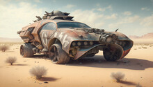 Muscle Car, Post Apocalyptic Desert