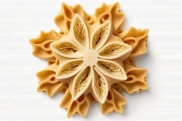 Sticker - Top view of uncooked stelline pasta isolated on white. Generative AI