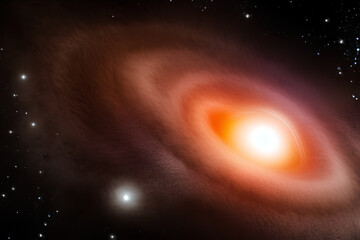 Wall Mural - star shaped into a donut after falling into a black hole. generative artificial intelligence.