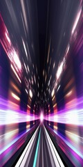 Poster - abstract warp speed tunnel in the future. Generative AI