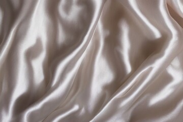 Draped white silk fabric background texture