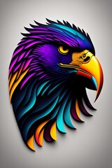 Wall Mural - colored eagle