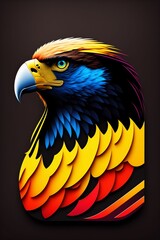 Sticker - colored eagle