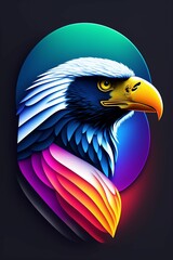 Sticker - colored eagle