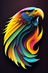 Wall Mural - colored eagle