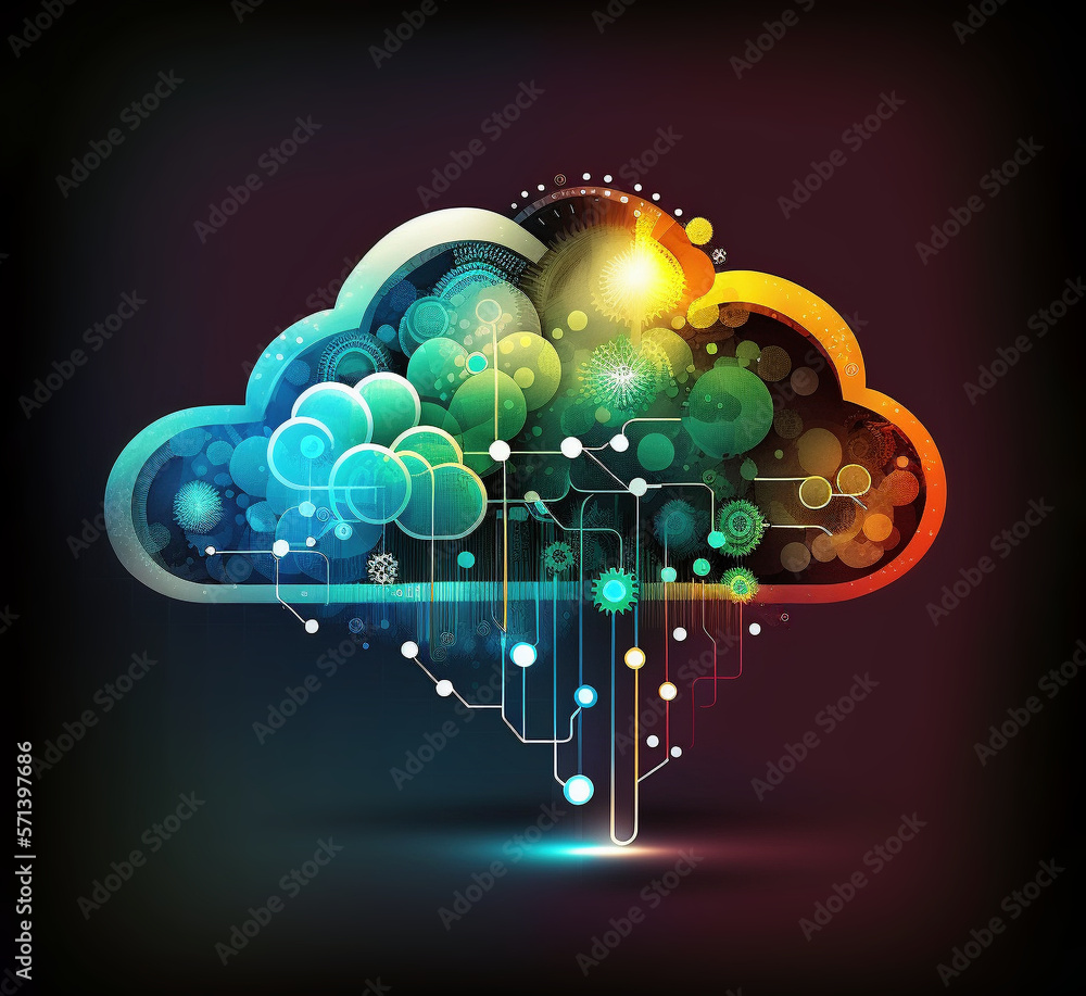 Cloud connection technologies Network Solution. Online data storage for ...