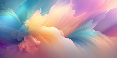 Wall Mural - abstract colorful background with flowing lines as header wallpaper design, generative ai