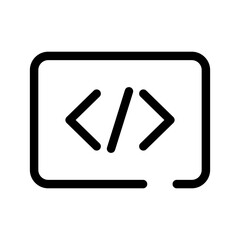 Coding Icon Vector Symbol Design Illustration