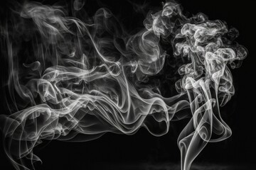 Poster - a background of black and white smoke. Generative AI