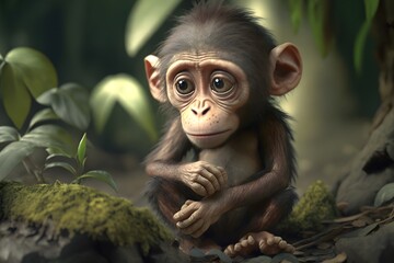 monkey created using AI Generative Technology