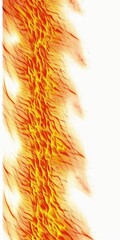 Poster - real fire lines isolated on white. Generative AI