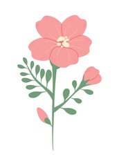 Poster - pink flowers spring