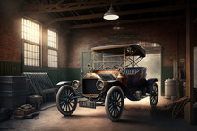 Photorealistic Concept Car Inspired By Style Of A Ford Model T. Generative Ai.