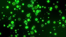 Green Particles Bokeh Seamless Loop Background Animation