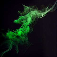 Wall Mural - background abstract dynamic green neon light  Created by AI. AI photo