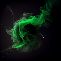 Wall Mural - background abstract dynamic green neon light  Created by AI tool . AI photo