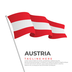 Wall Mural - Template vector Austria flag modern design