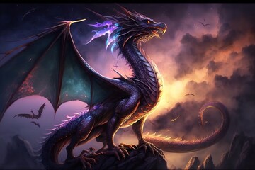 Wall Mural - Fantasy dragon