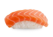 Salmon Sushi Nigiri Isolated. PNG Transparency	
