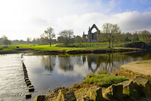 Reflections By The Stepping Stones, At Bolton Abbey, Wharfedale, North Yorkshire.