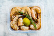 marinated shrimps in the box