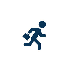 Poster - Businessman Running -  Transparent PNG