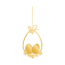 Golden Egg With Ribbon