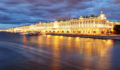 Wall Mural - The State Hermitage, a museum of art and culture in Saint Petersburg, Russia. One of the largest and oldest museums in the world, it was founded in 1764 by Catherine the Great