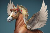 horse_wearing_a_crown_and_wings_plays_music. made with Generative AI