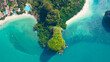 Railay, also known as Rai Leh, is a small peninsula between the city of Krabi and Ao Nang in Thailand. It is accessible only by boat due to high limestone cliffs cutting off mainland access.	